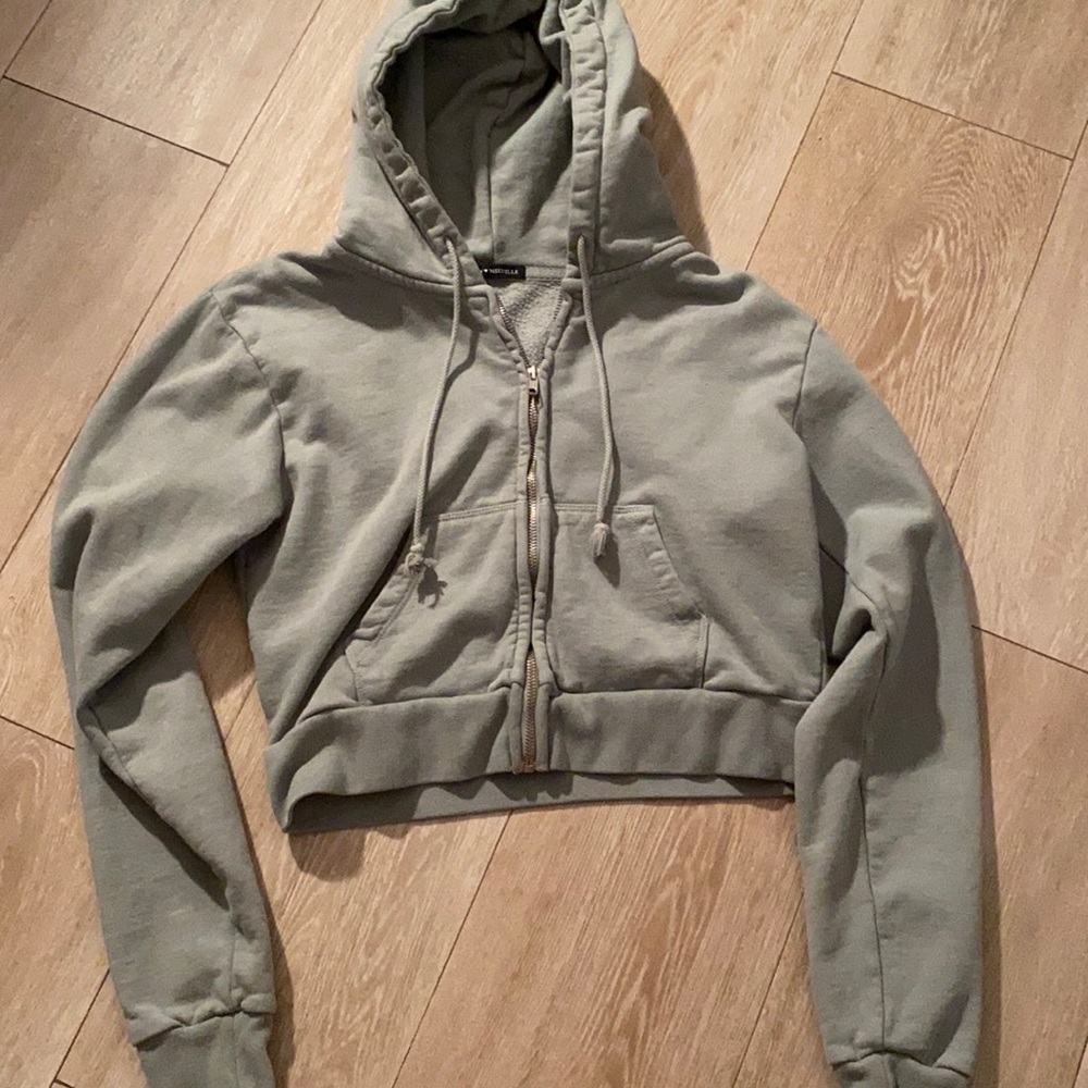 brandy melville sage crystal hoodie